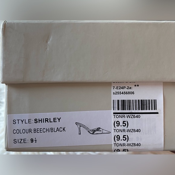 ⭐️NWT⭐️ Tony Bianco Shirley Mule, Size 9.5, Beech & Black - Picture 16 of 16
